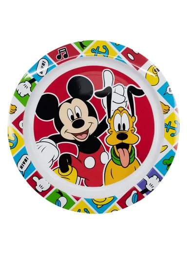 Ergonomic Plastic Plate Mickey Mouse Better Together, Ideal for Kids’ Mealtime Fun
