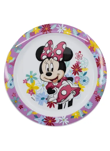 Minnie Mouse Spring Look Micro Plate, Ideal for Kids’ Mealtime &amp; Microwave Use (W20.3 x D23.1 x H2)cm