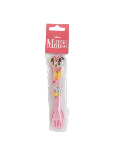 2 PCS Cutlery Set Minnie Mouse Spring Look, Ideal for Kids’ Mealtimes (W1.5 x D9 x H22)cm - Pink