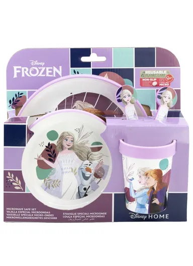 Frozen Trust the Journey Non-Slip 5-Piece Bicolor Premium Set, Perfect for Kids' Mealtimes
