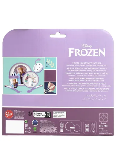 Frozen Trust the Journey Non-Slip 5-Piece Bicolor Premium Set, Perfect for Kids' Mealtimes