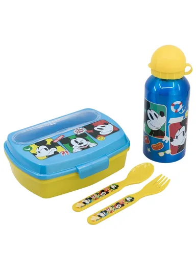 Mickey Mouse Fun-Tastic 4-Piece Urban BTS Set, Perfect for Kids' Snacks on the Go