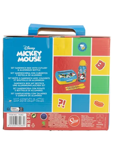 Mickey Mouse Fun-Tastic 4-Piece Urban BTS Set, Perfect for Kids' Snacks on the Go