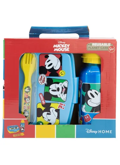 Mickey Mouse Fun-Tastic 4-Piece Urban BTS Set, Perfect for Kids' Snacks on the Go