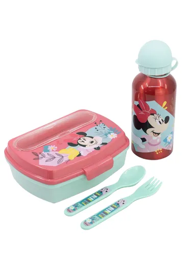 Minnie Mouse Being More Minnie 4-Piece Urban BTS Set, Ideal for Kids' Snacks on the Go