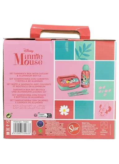 Minnie Mouse Being More Minnie 4-Piece Urban BTS Set, Ideal for Kids' Snacks on the Go