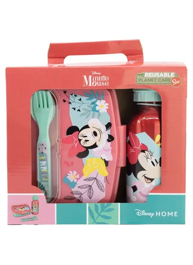 Minnie Mouse Being More Minnie 4-Piece Urban BTS Set, Ideal for Kids' Snacks on the Go