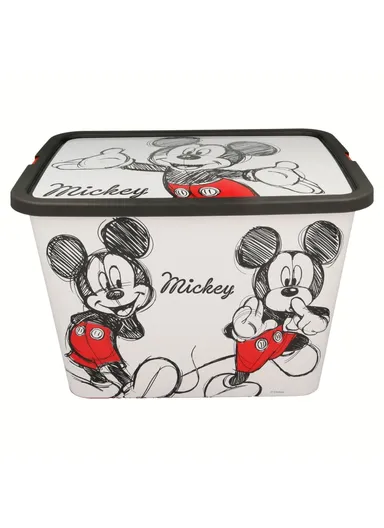 23L Mickey Fancy Storage Click Box, Kids' Room Organization (W28.7 x D38.7 x H27)cm