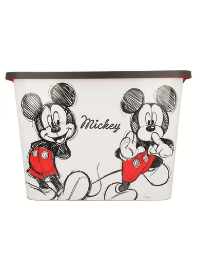 23L Mickey Fancy Storage Click Box, Kids' Room Organization (W28.7 x D38.7 x H27)cm