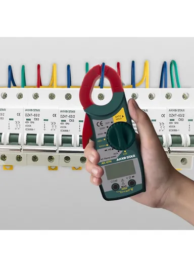 87N Mini Digital Clamp Multimeter Meter Portable For AC Voltage / Current, DC Voltage AK-87N