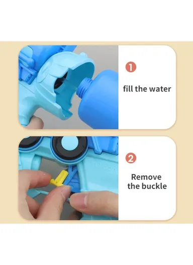 1.4L Large Capacity Plastic Water Gun Mixed Colors High Pressure For Kids &amp; Adults (L62 x W28)cm- Blue