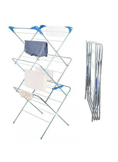 3-Tier Indoor &amp; Outdoor Portable Clothes Drying Rack, Ideal for Versatile Laundry Needs 8033 (W61 x D44 x H133)cm