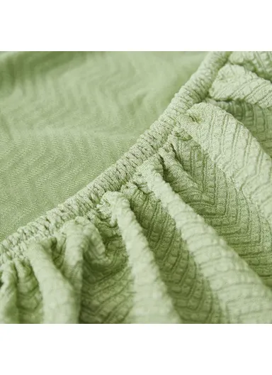 Summer Ice Silk Sofa Headrest Cushion Cover Stretchable Couch Headrest Cushion Slipcover, Size S - Blue