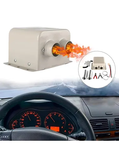 12V 600W Dual Hole Car Heater Window Defrosting Defogging Vehicle Interior PTC Heater