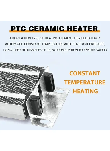 24V 800W Dual Hole Car Heater Window Defrosting Defogging Vehicle Interior PTC Heater