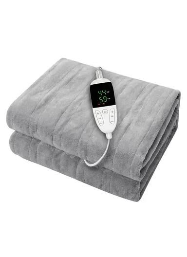 150x180cm Washable Double Sided Flannel 6 Levels Electric Heating Blanket with Timer, EU Plug