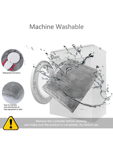 150x180cm Washable Double Sided Flannel 6 Levels Electric Heating Blanket with Timer, EU Plug