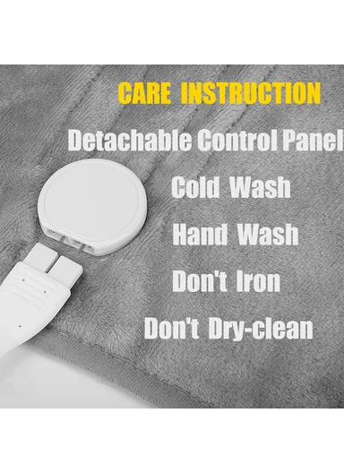 150x180cm Washable Double Sided Flannel 6 Levels Electric Heating Blanket with Timer, EU Plug