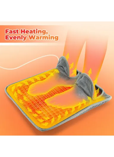 9 Gears Winter Electric Feet Warmer Adjustable Foot Warming Mat Heating Pad with Timer - EU Plug