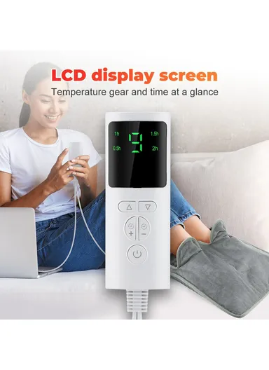 9 Gears Winter Electric Feet Warmer Adjustable Foot Warming Mat Heating Pad with Timer - EU Plug