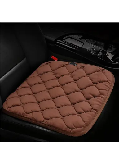 12V USB Mechanical Switch Electric Heating Car Seat Cushion Warm Winter Seat Heater Mat (L45 x W45)cm - Coffee