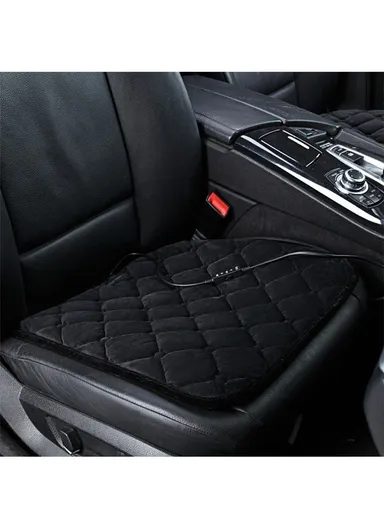 12V USB Mechanical Switch Electric Heating Car Seat Cushion Warm Winter Seat Heater Mat (L45 x W45)cm - Wine Red