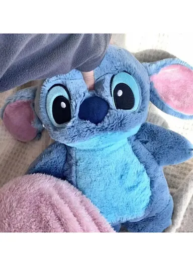 500ml Cartoon Plush Toy Hand Warmer Winter Water-Filled Hot Water Bottle - Blue