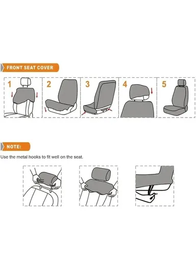 9Pcs/Set Universal Full Surround Polyester Car Seat Cover Interior Decoration Integrated Seat Cover Seat Protector for Cars &amp; SUVs - Pink