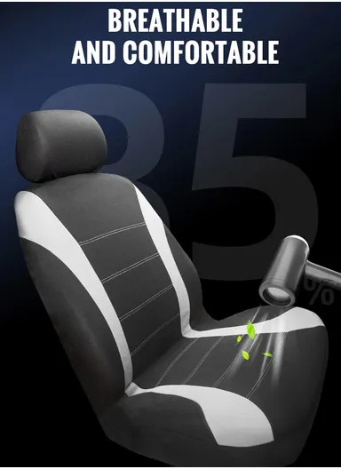 9Pcs/Set Universal Full Surround Polyester Car Seat Cover Interior Decoration Integrated Seat Cover Seat Protector for Cars &amp; SUVs - Pink