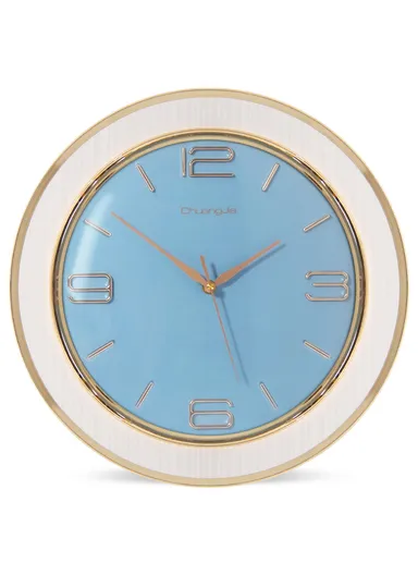40cm Fashion &amp; Decorative Silent Round Wall Clock Battery Operated For Home, Office - Blue