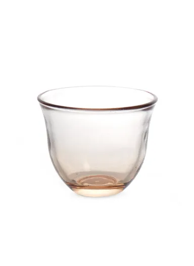6Pcs 60ml Elegant Round Glass Moonlight Cups Suitable For Beverages HB-2319 - Brown