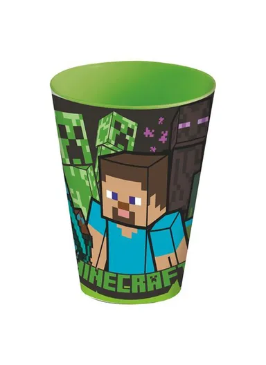 430ml Plastic Cup with Minecraft Characters, Everyday Use &amp; On-the-Go Convenience