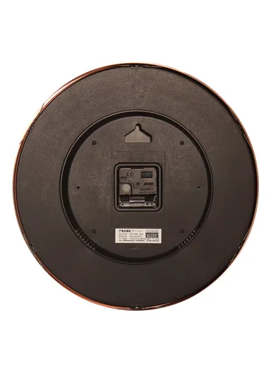 35cm Decorative Simple Design Silent Round Wall Clock Battery Operated For Home, Office - Bronze