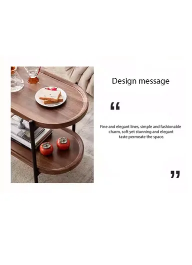 2-Layer Storage Table Carbon Steel, Lockable Wheels Durable &amp; Stylish Design