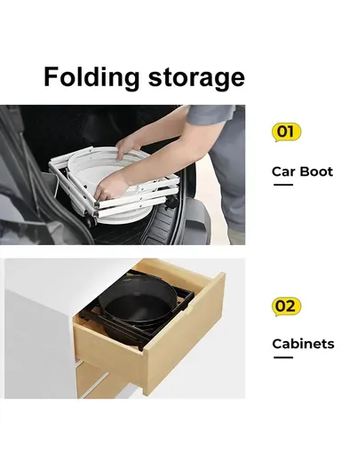 3-Layer Multi-Functional Rolling Storage Cart Basket with 360° Rotatable Wheels Fruit &amp; Vegetable Storage Shelf (W35 x D35 x H80)cm - Black