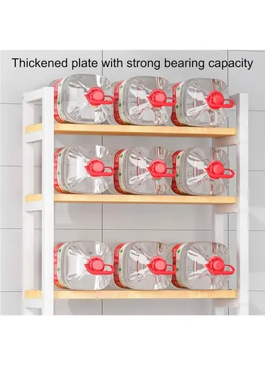 3-Shelves Multifunctional Over Toilet Bathroom Organizer for Space Saving Z-23 (W63 x D28 x H157)cm - White