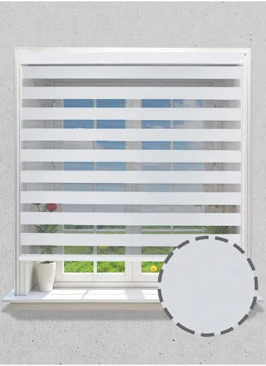 150x150cm Crease-Free Waterproof Full Blackout Polyester Fabric Roller Curtain - White