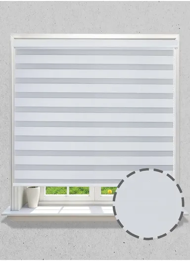 150x150cm Crease-Free Waterproof Full Blackout Polyester Fabric Roller Curtain - White