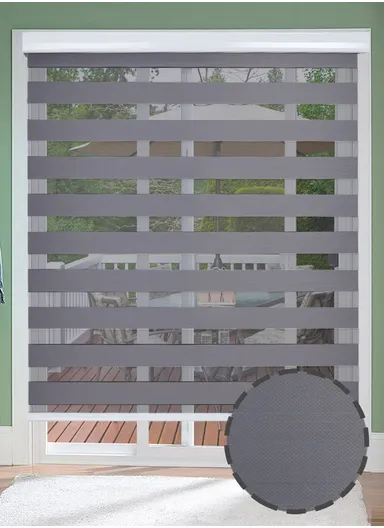 180x220cm Crease-Free Waterproof Full Blackout Polyester Fabric Roller Curtain - Dark Grey