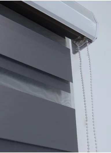 180x220cm Crease-Free Waterproof Full Blackout Polyester Fabric Roller Curtain - Dark Grey