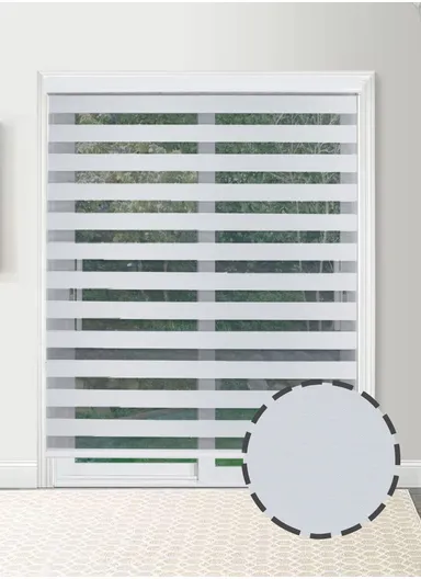 120x220cm Crease-Free Waterproof Full Blackout Polyester Fabric Roller Curtain - White