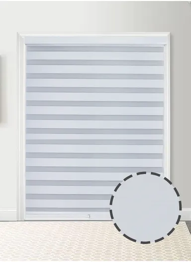 120x220cm Crease-Free Waterproof Full Blackout Polyester Fabric Roller Curtain - White