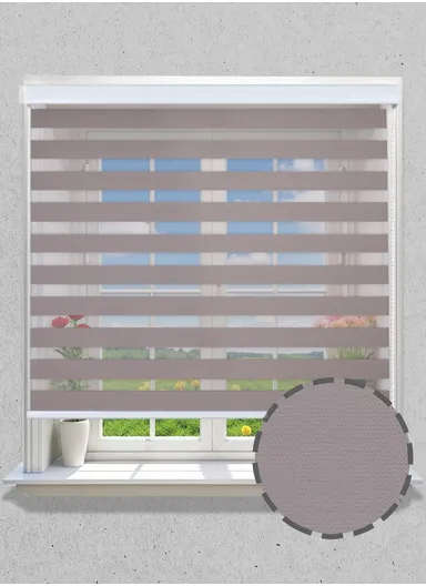 150x150cm High Shading Waterproof Polyester Fabric Roller Zebra Curtain For Kitchen, Living Room, Bathroom, Office &amp; Other Occasions - Rose Beige