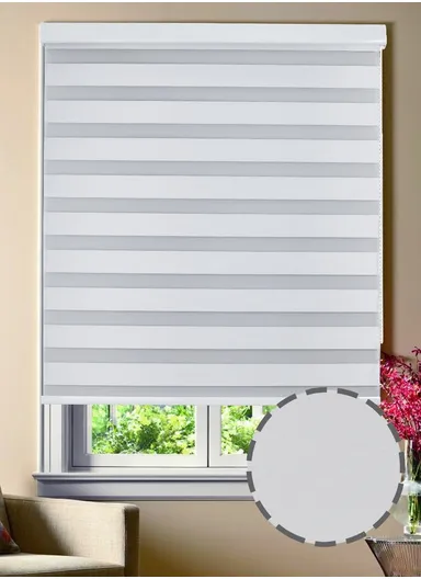 120x150cm Crease-Free Waterproof Full Blackout Polyester Fabric Roller Curtain - White