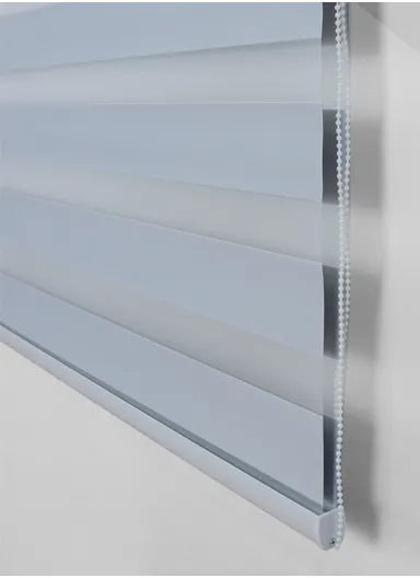 180x150cm High Shading Waterproof Polyester Fabric Roller Zebra Curtain For Kitchen, Living Room, Bathroom, Office &amp; Other Occasions - Silver