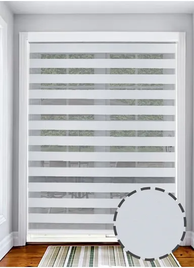 150x220cm Crease-Free Waterproof Full Blackout Polyester Fabric Roller Curtain - White