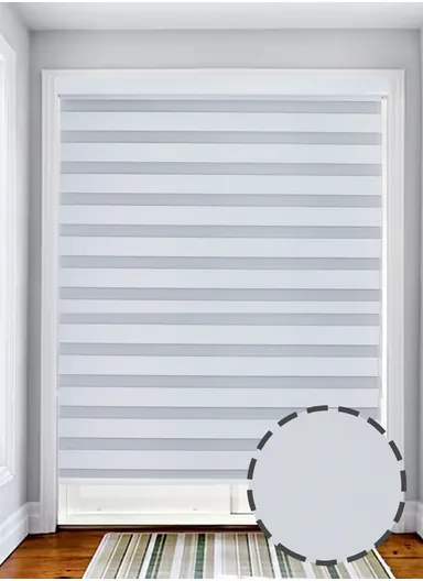 150x220cm Crease-Free Waterproof Full Blackout Polyester Fabric Roller Curtain - White