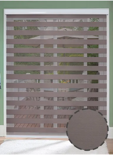 180x220cm Crease-Free Waterproof Full Blackout Polyester Fabric Roller Curtain - Coffee