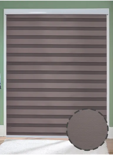 180x220cm Crease-Free Waterproof Full Blackout Polyester Fabric Roller Curtain - Coffee