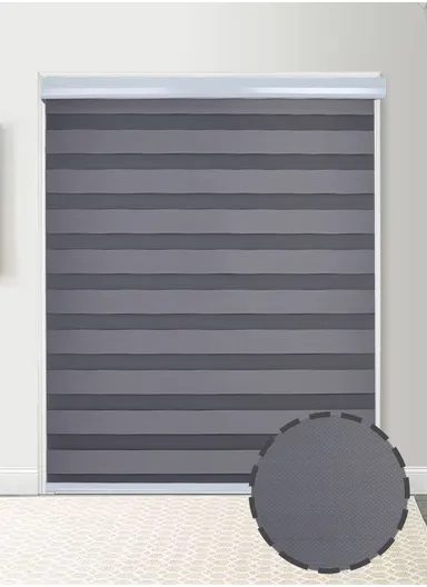 120x220cm Crease-Free Waterproof Full Blackout Polyester Fabric Roller Curtain - Dark Grey